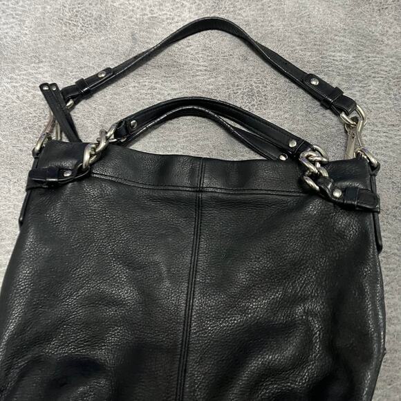 Coach black leather shoulder bag hobo Y2k - Picture 4 of 7